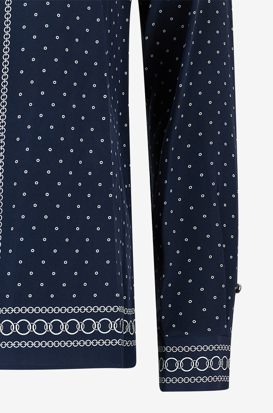 VERONICA BEARD Johnson long-sleeved printed silk shirt Women DARK BLUE 3