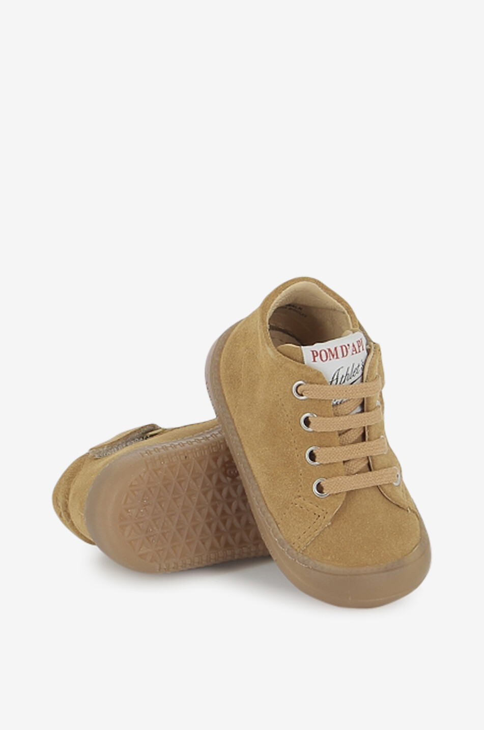 POM D'API Yaka Walk suede baby lace-up ankle boots Baby LIGHT BROWN 4