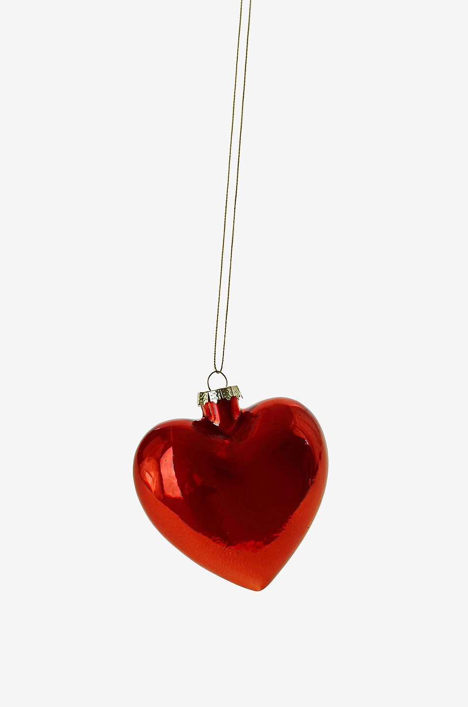 WERNER VOSS Boule de Noël cœur en verre - 10cm Maison ROUGE 1