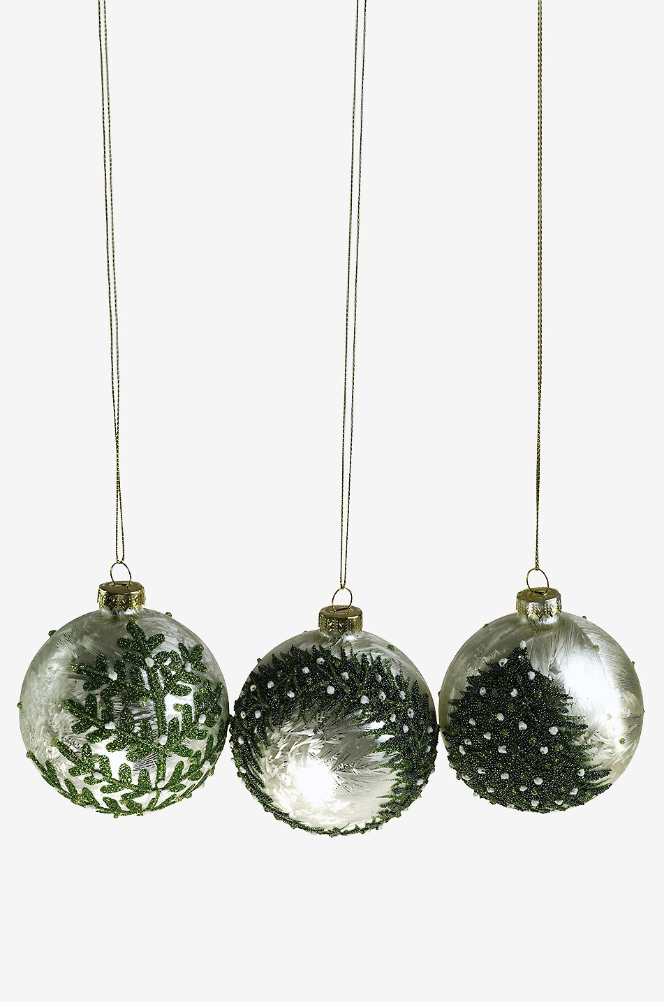 WERNER VOSS Branch - Fir Tree - Wreath set of 3 Christmas baubles Home MULTI COLOURED 1