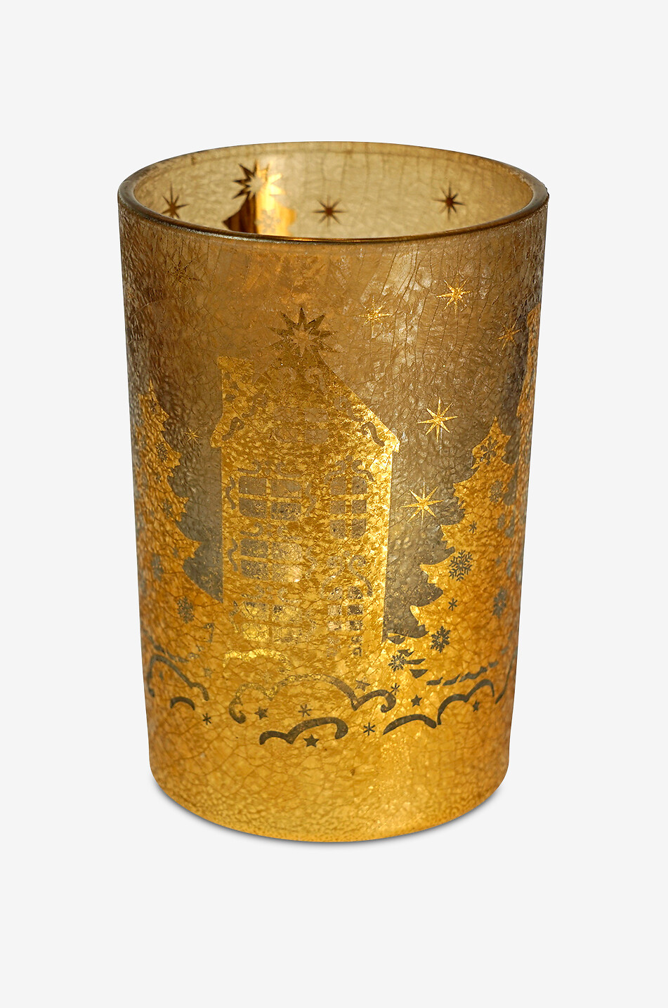 WERNER VOSS Winter landscape glass candle jar - XL Home GOLDEN 1