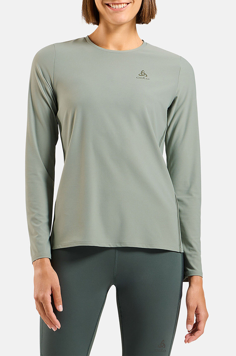 ODLO Zeroweight Chill-Tec technical fabric long-sleeve shirt Women GREY 3