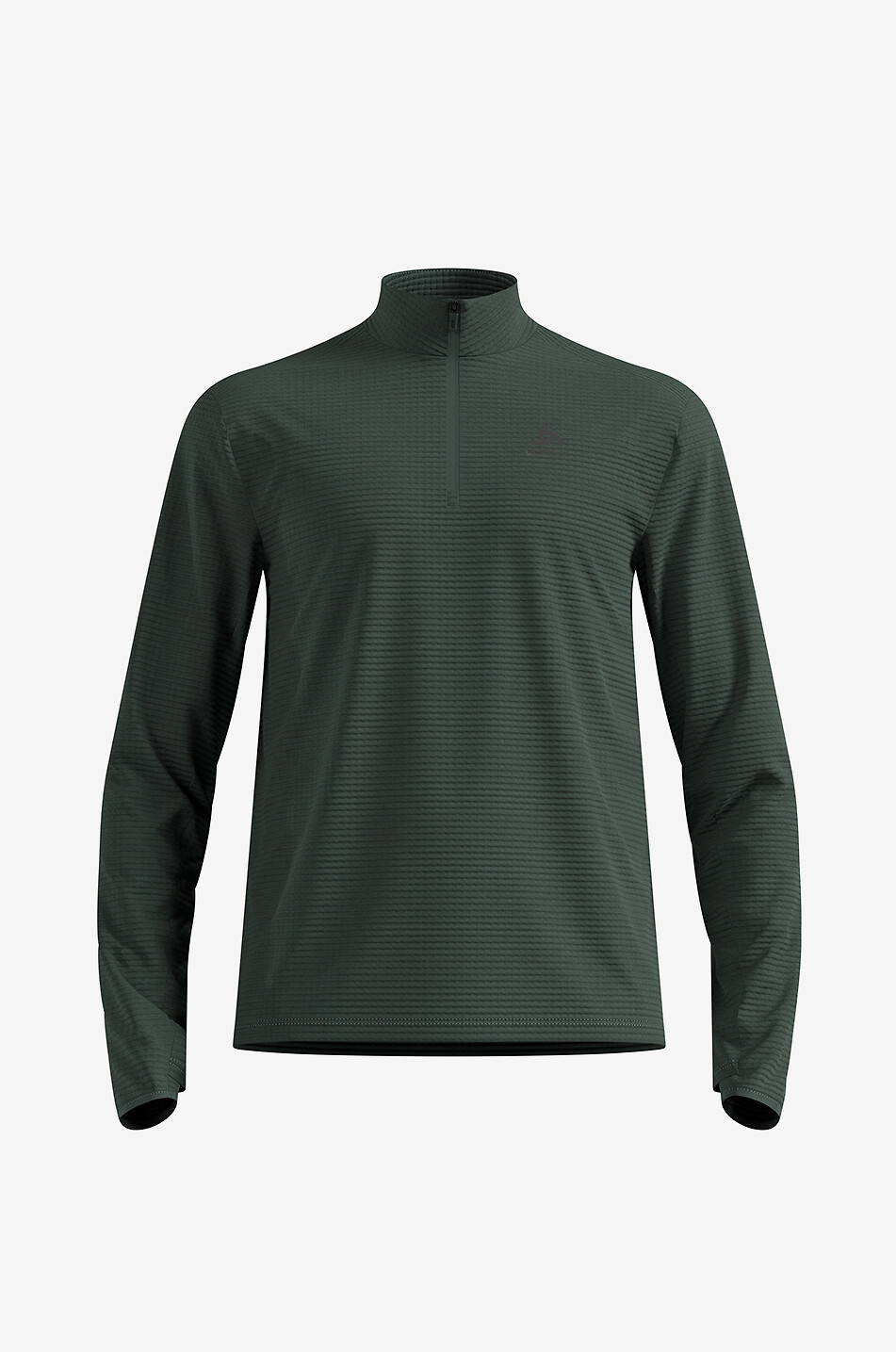 Long-sleeve mock neck zip top