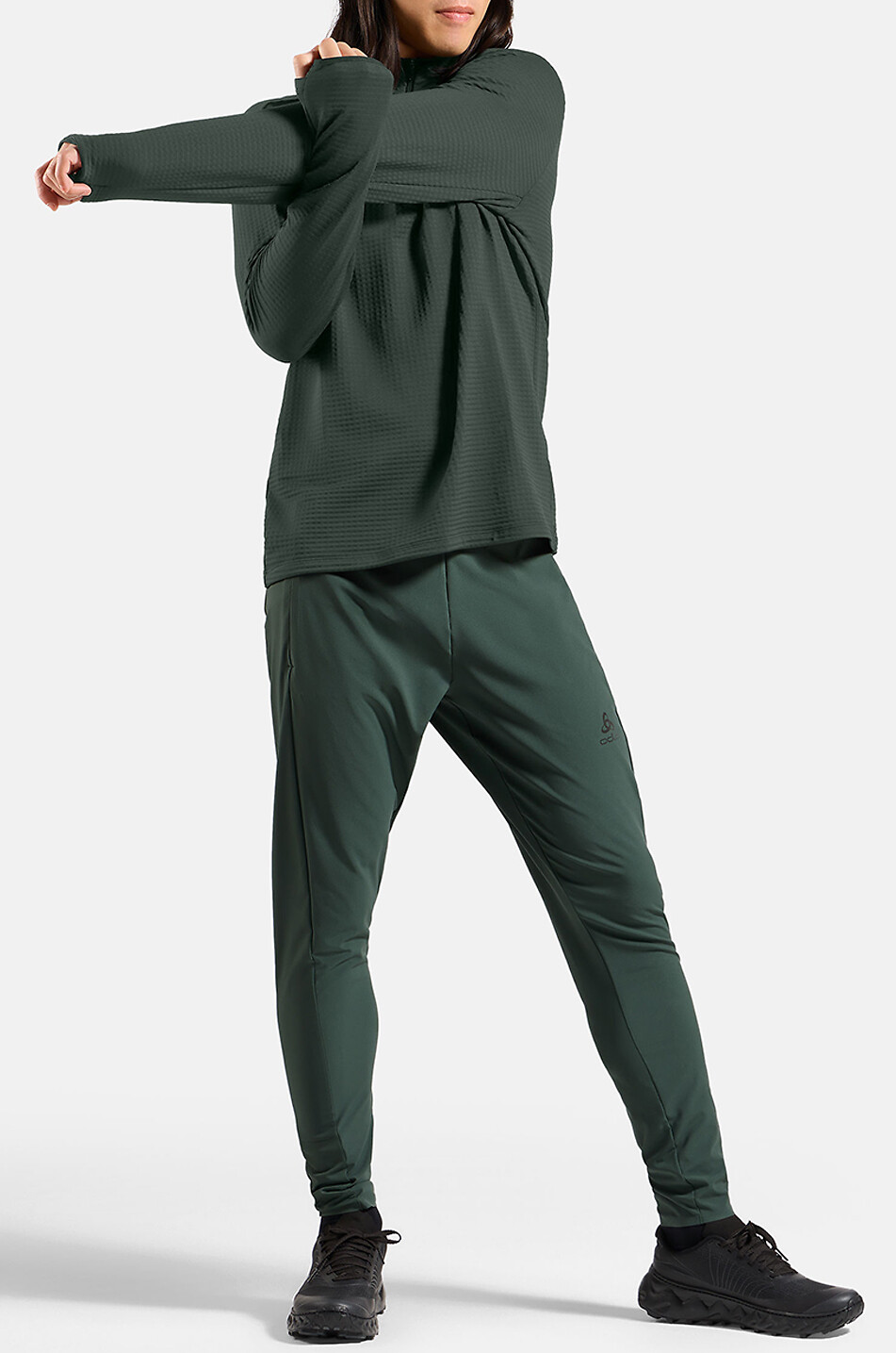 ODLO Long-sleeve mock neck zip top Men DARK GREY 3