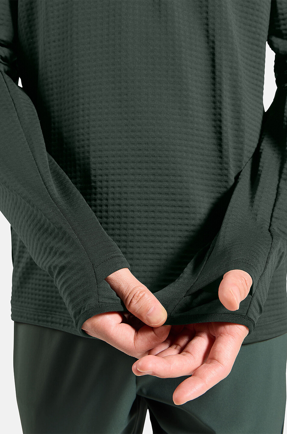 ODLO Long-sleeve mock neck zip top Men DARK GREY 5