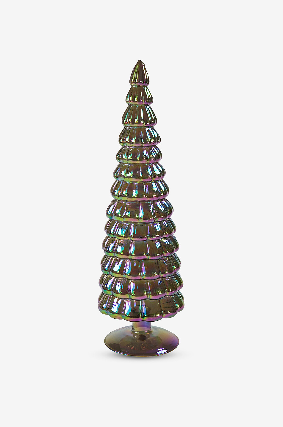 WERNER VOSS Dekorativer Tannenbaum aus schillerndem Glas - M Haus SILBER 1
