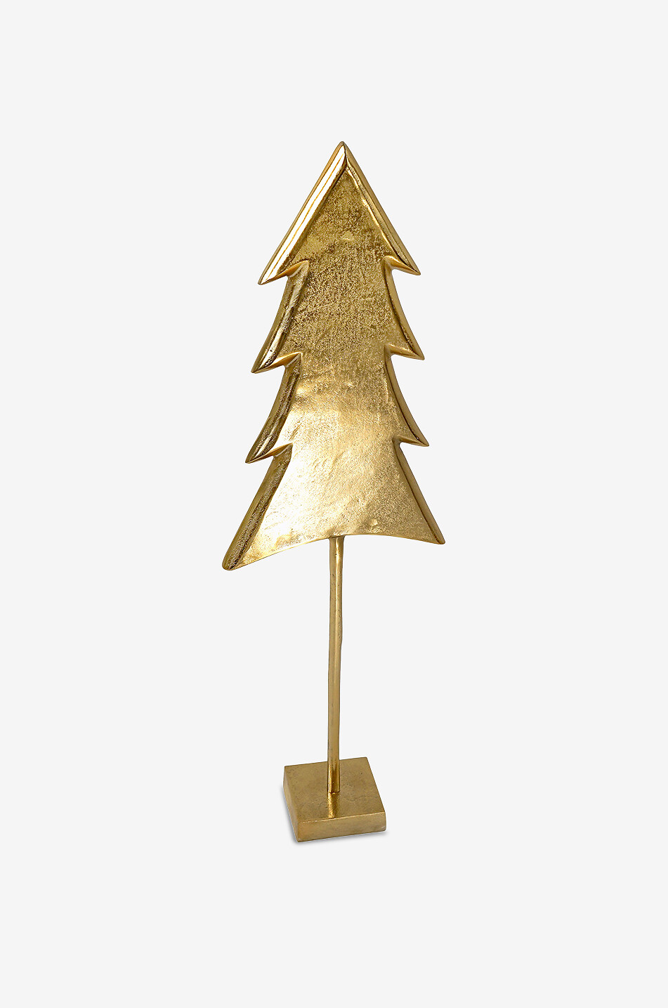 Dekorativer Tannenbaum aus goldenem Aluminium - L