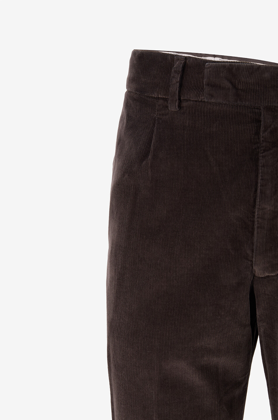 BONGENIE Ultra slim fit pinstripe corduroy trousers Men DARK BROWN 5