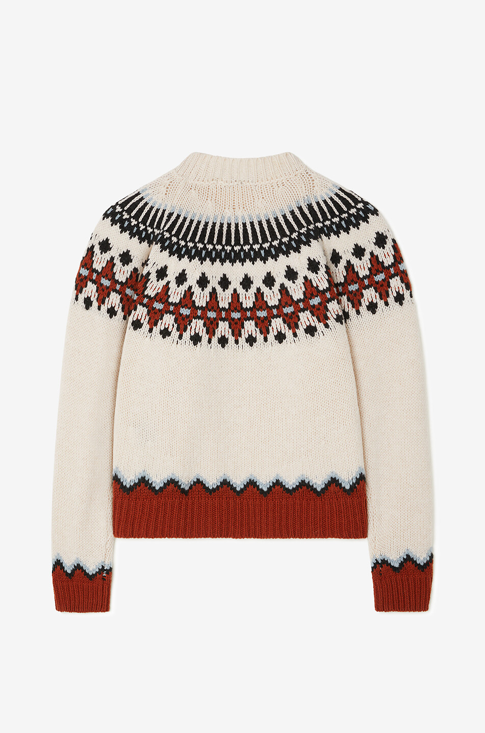 ALANUI Pull jacquard à col rond en laine Sweet Winter Femme BLANC 2