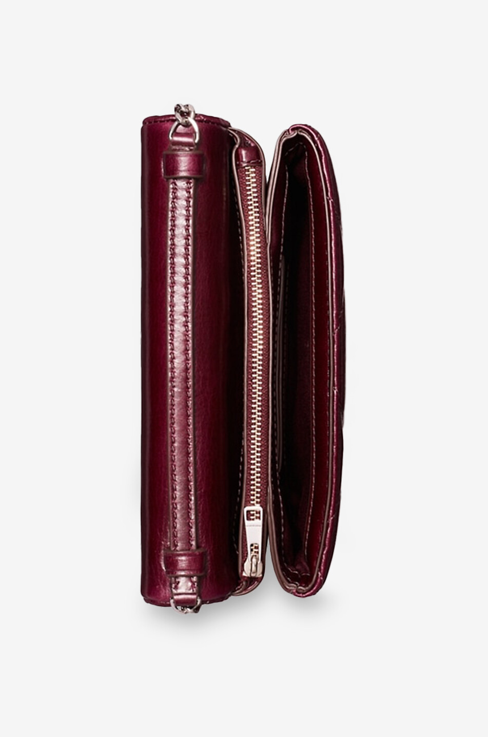 TORY BURCH Kira Diamond quilted leather shoulder bag Women DARK RED 3