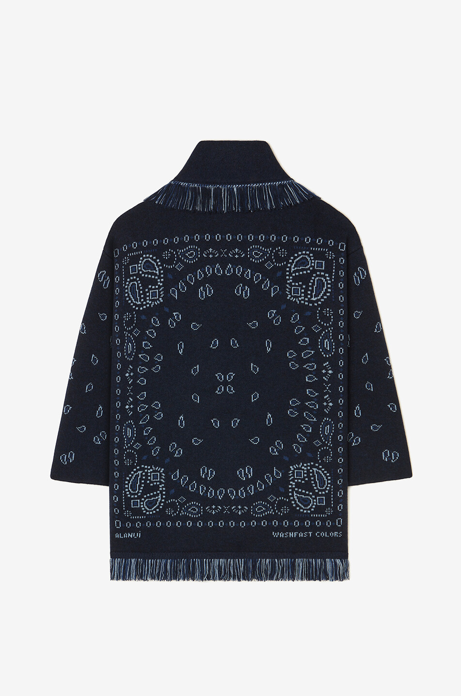 ALANUI Bandana Midnight cashmere jacquard cardigan Women DARK BLUE 2