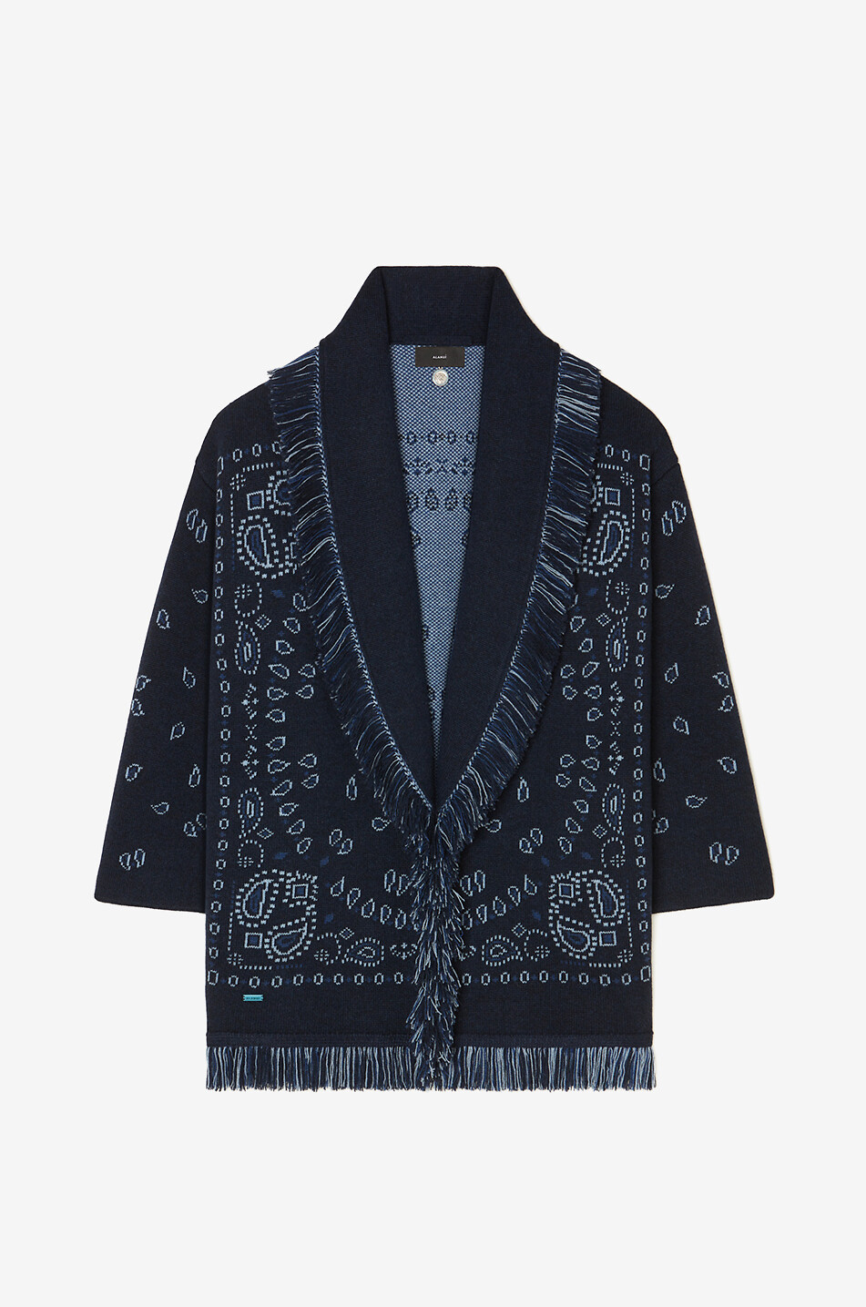 ALANUI Bandana Midnight cashmere jacquard cardigan Women DARK BLUE 4