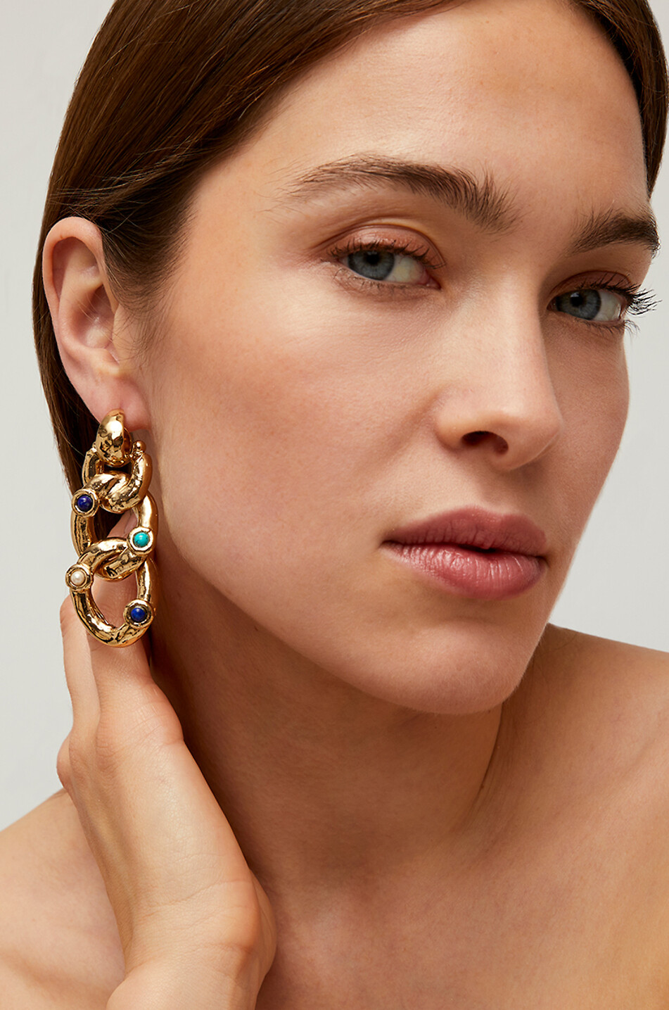 GAS BIJOUX Boucles d'oreilles dorées Mitsi GM Femme MULTICOLORE 3