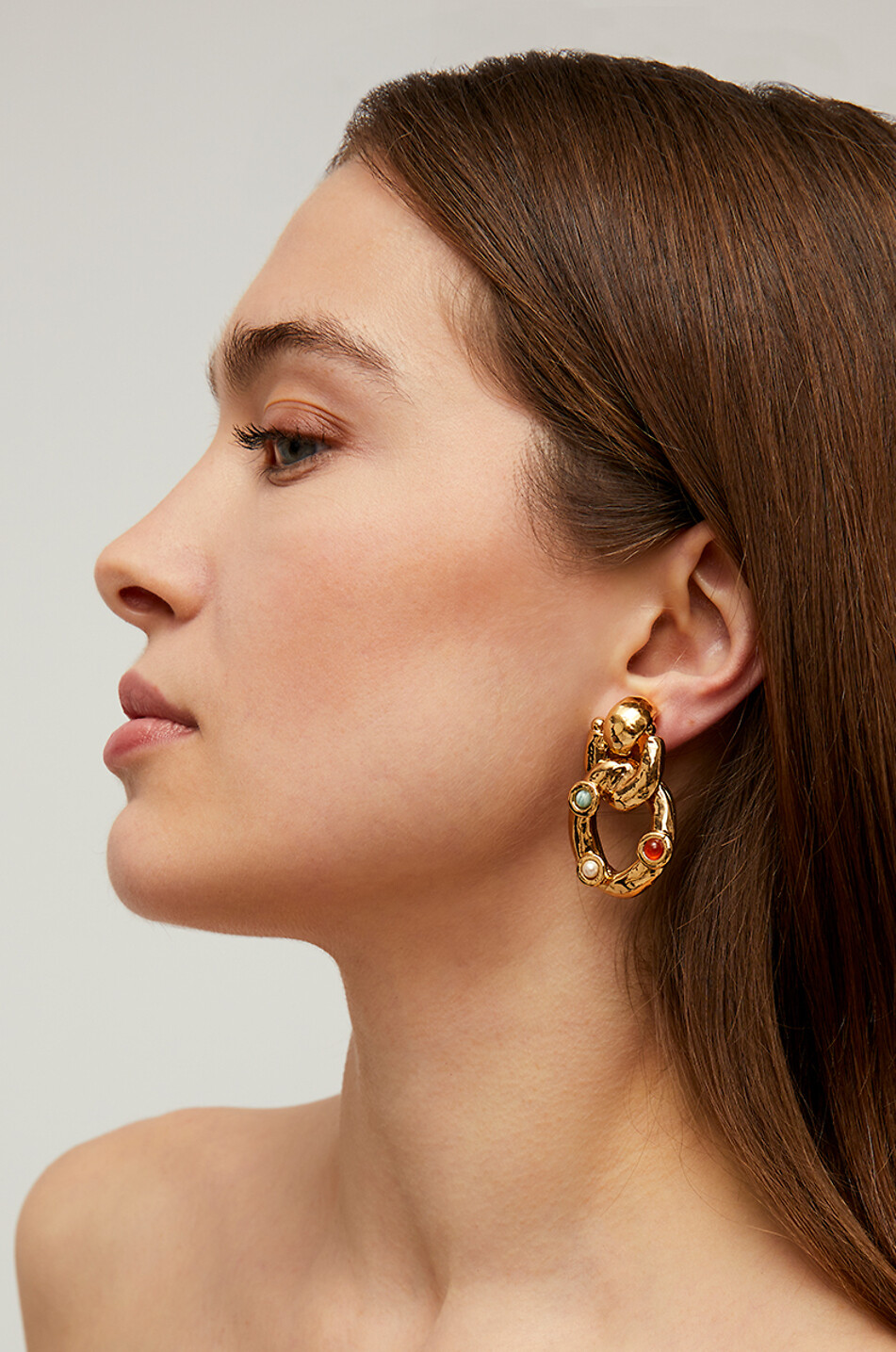 GAS BIJOUX Mitsi PM gold-tone ear clips Women MULTI COLOURED 3