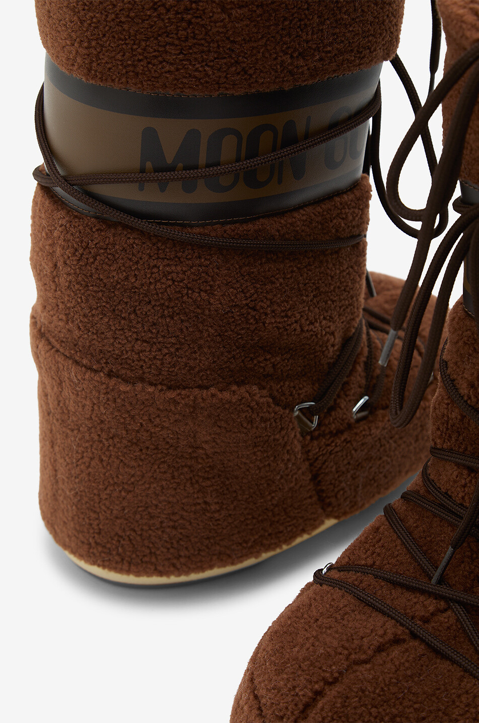 MOON BOOT Icon fleece snow boots Women DARK BROWN 3