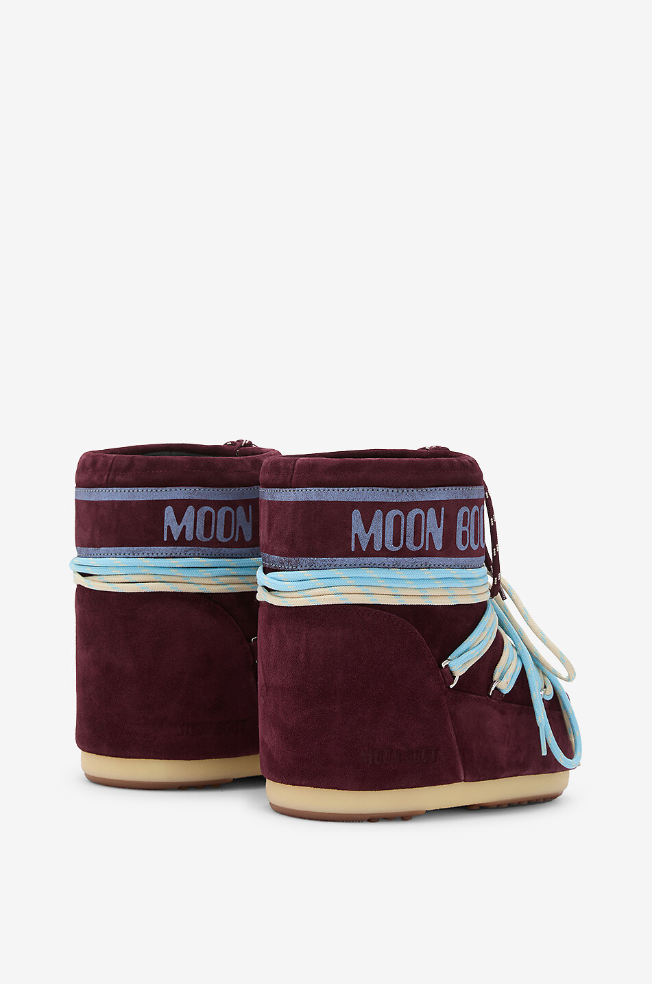 MOON BOOT Geschnürte Schneestiefel aus Wildleder Icon Low Damen DUNKELROT 3