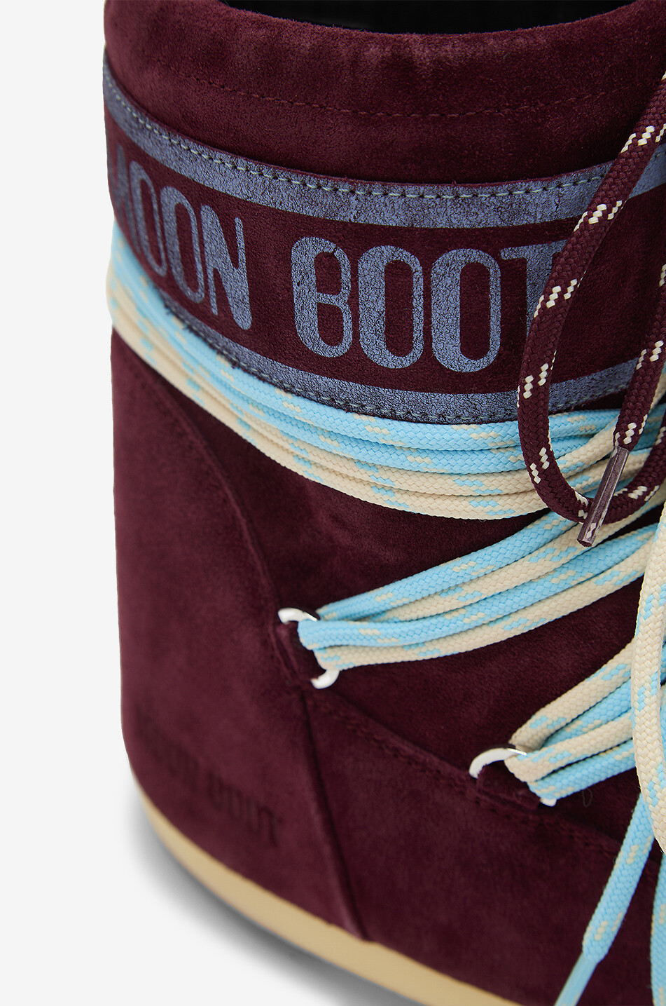 MOON BOOT Geschnürte Schneestiefel aus Wildleder Icon Low Damen DUNKELROT 4