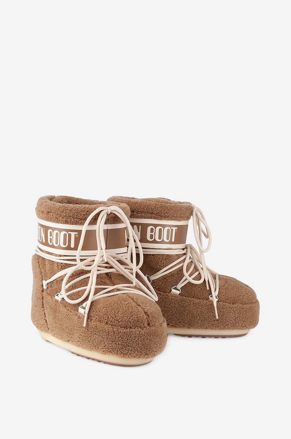 MOON BOOT Schneestiefeletten aus Fleece Icon Low Damen KAMELFARBEN 2