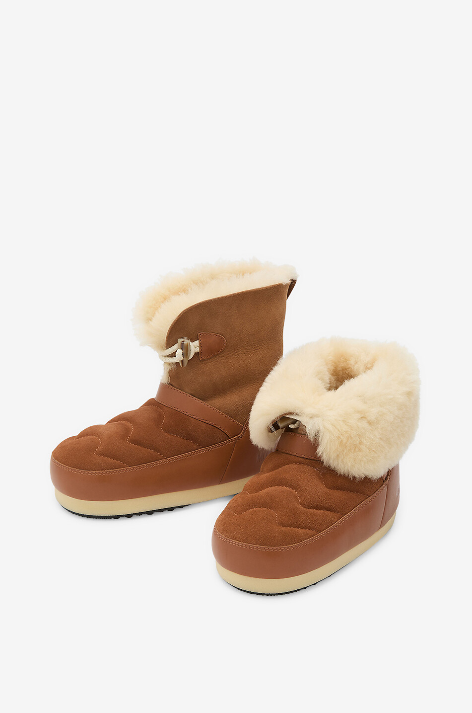 MOON BOOT Schneestiefel mit Shearlingfutter Igloo Damen COGNAC 2