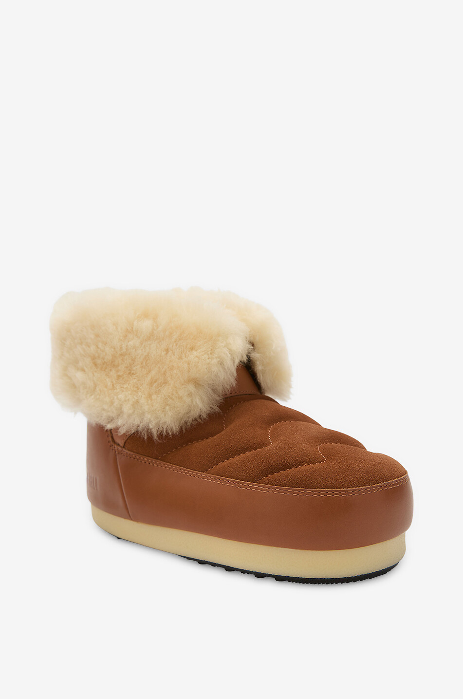 MOON BOOT Schneestiefel mit Shearlingfutter Igloo Damen COGNAC 3