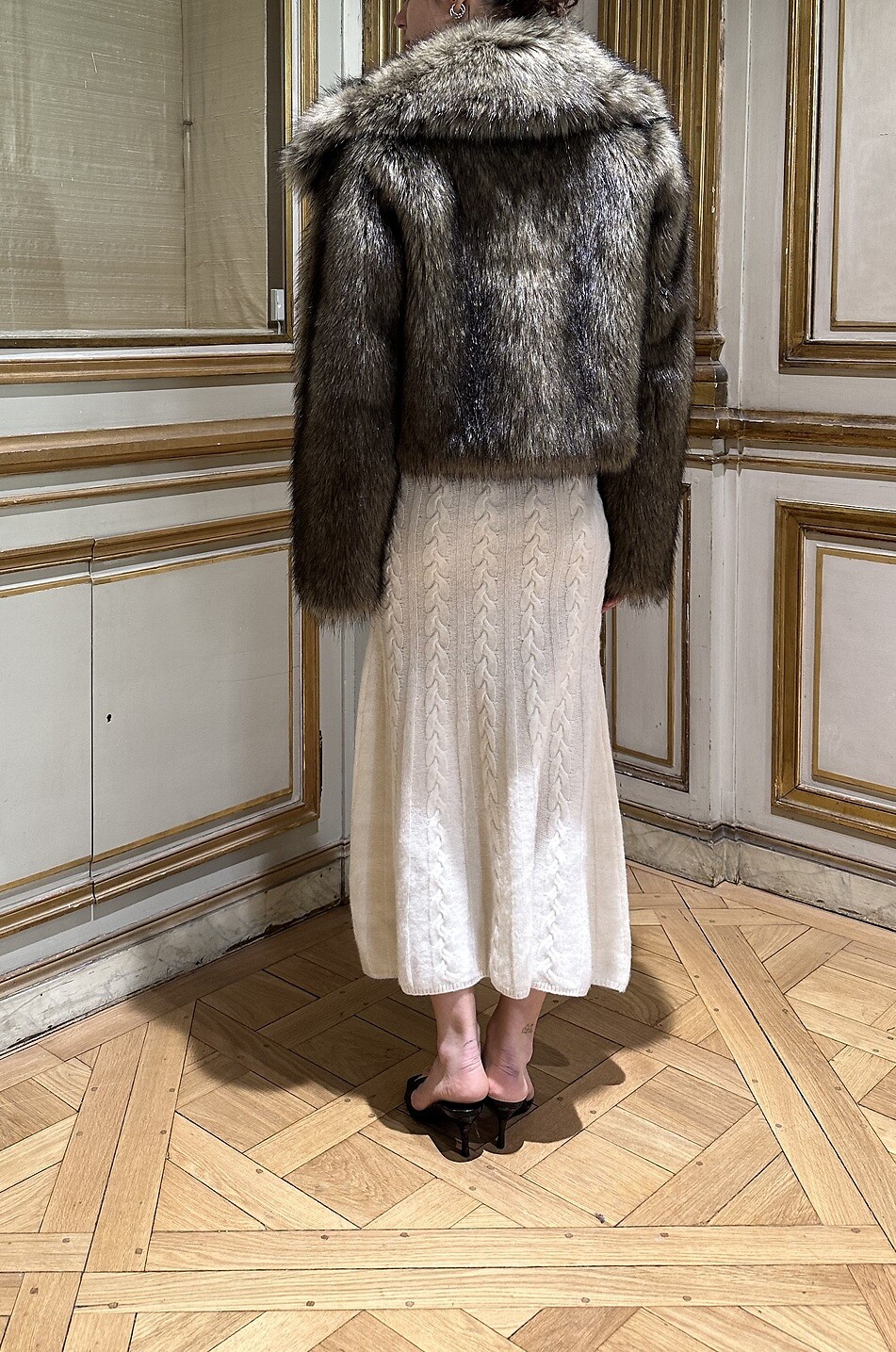 THELAURENT Michael faux fur short coat Women GREY 4