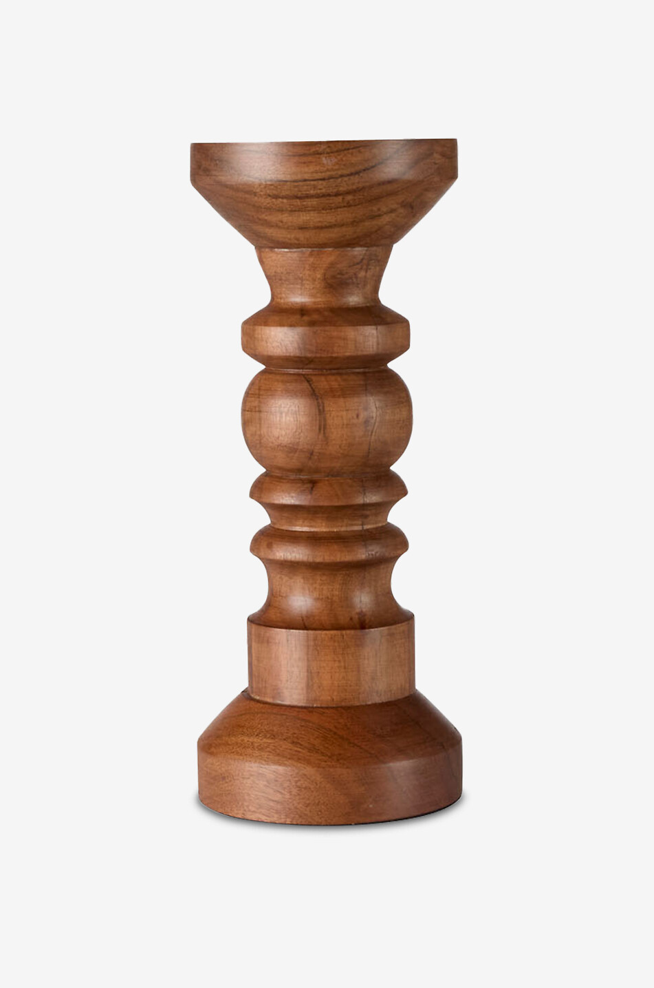 ANGEL DES MONTAGNES Marthe acacia wood candleholder Home BROWN 1