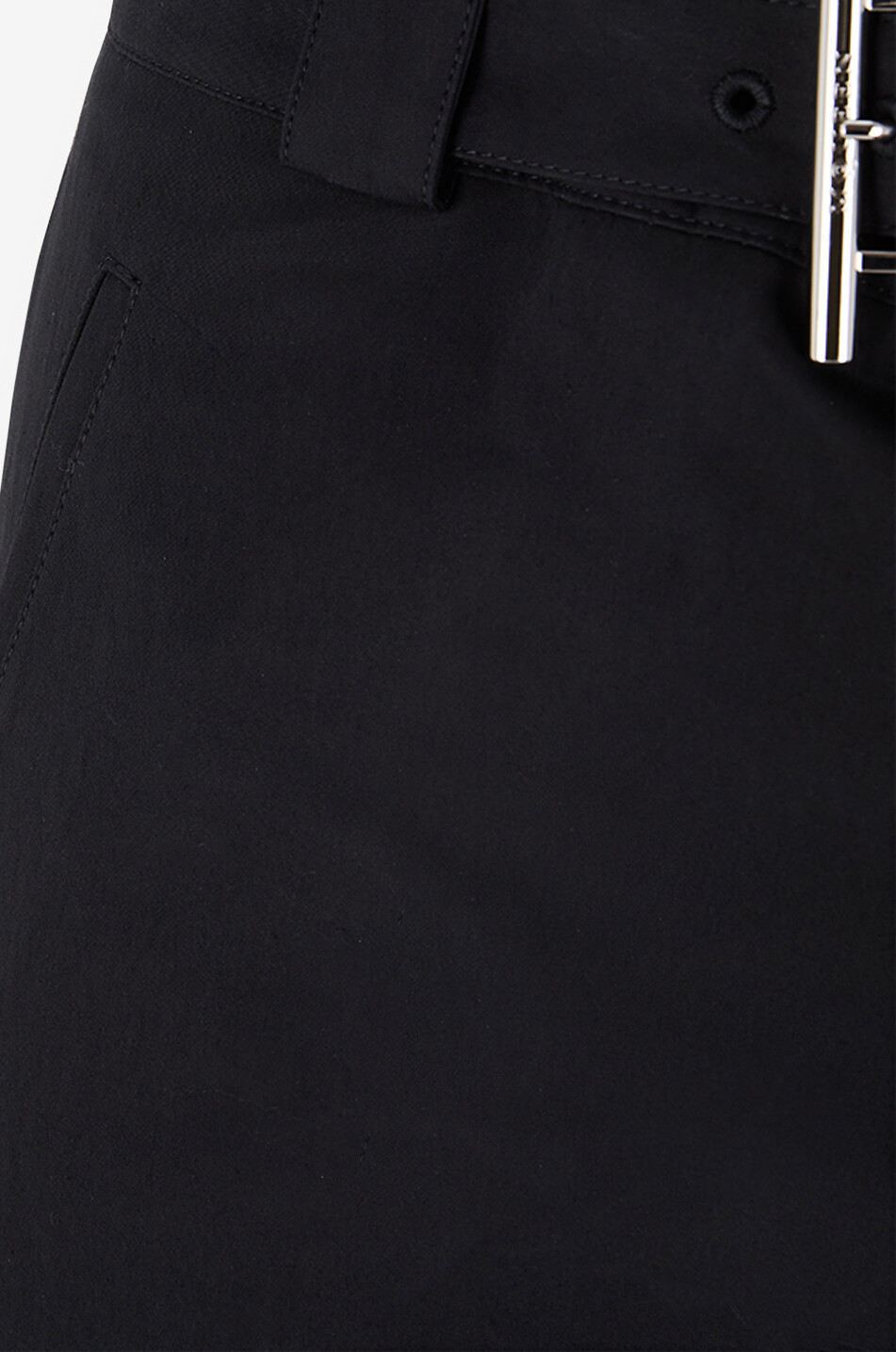 ALEXANDER McQUEEN Gerade Hose aus technischer Baumwolle mit Gürtel T-Bar Herren SCHWARZ 3