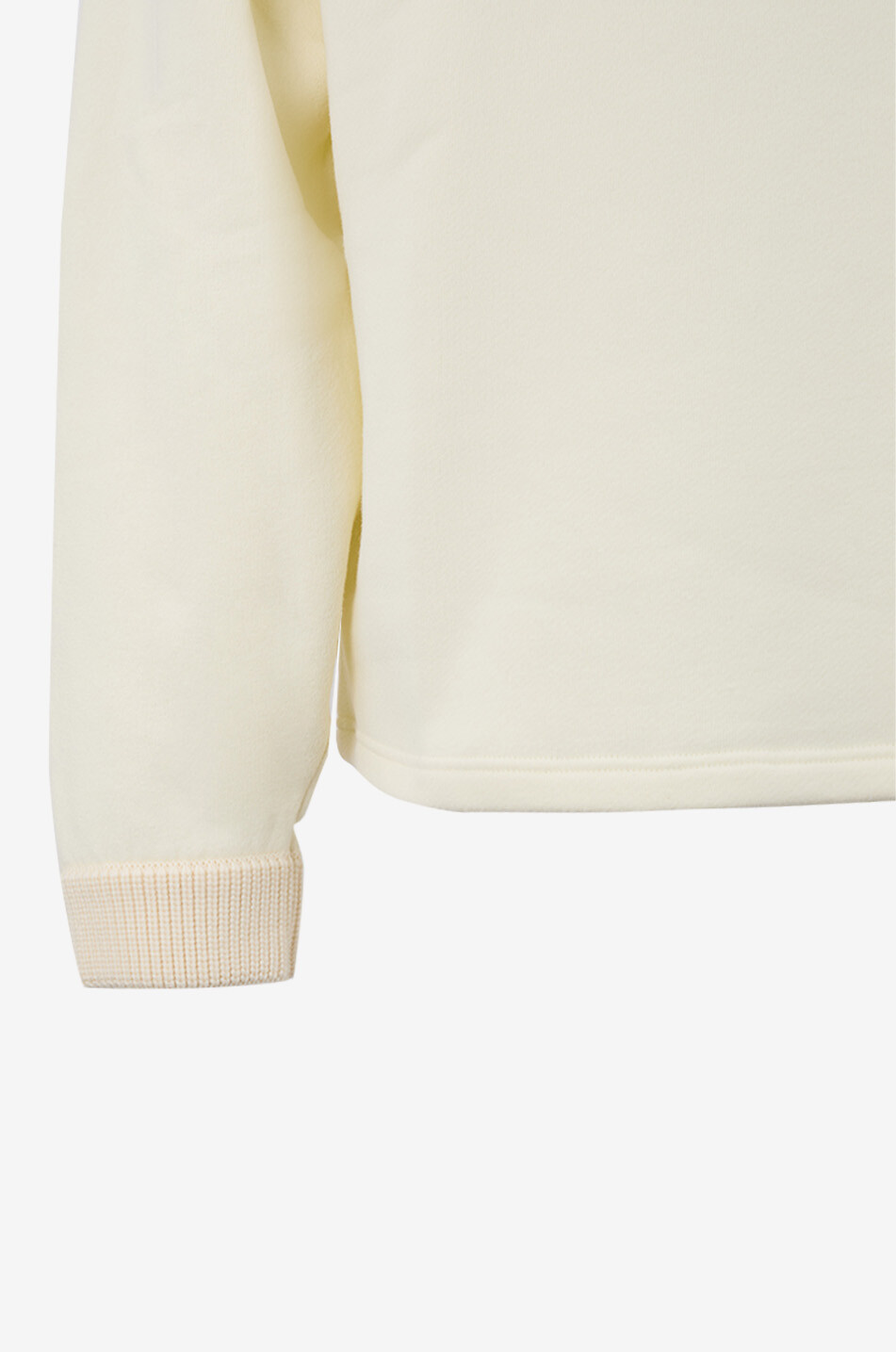 JACQUEMUS Le polo Punto cotton fleece and knit long-sleeved polo shirt Men Light beige 3
