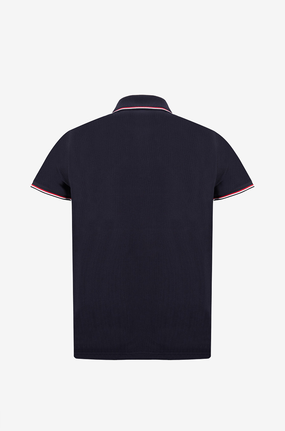 MONCLER Polo slim à bords bleu-blanc-rouge Homme BLEU FONCE 2