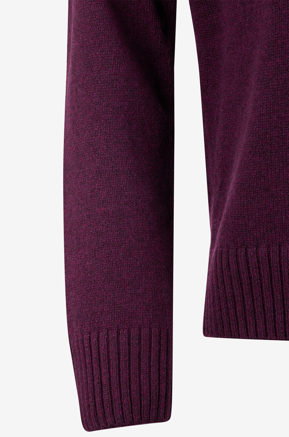 MONCLER Wool and cashmere crewneck jumper with leather patch Men DARK PINK 3