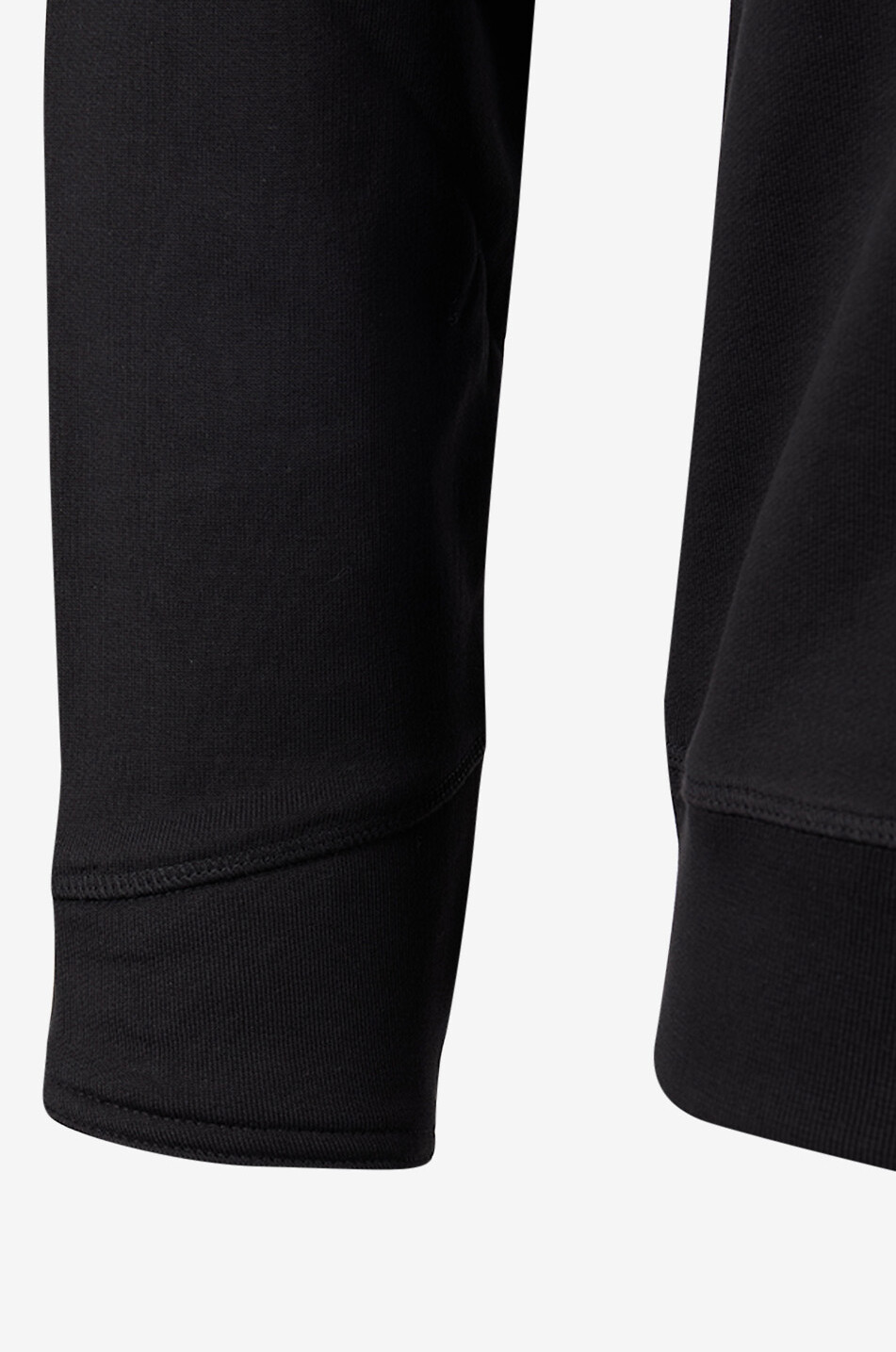 MONCLER Matt Black crewneck sweatshirt with ribbed yoke Men BLACK 3