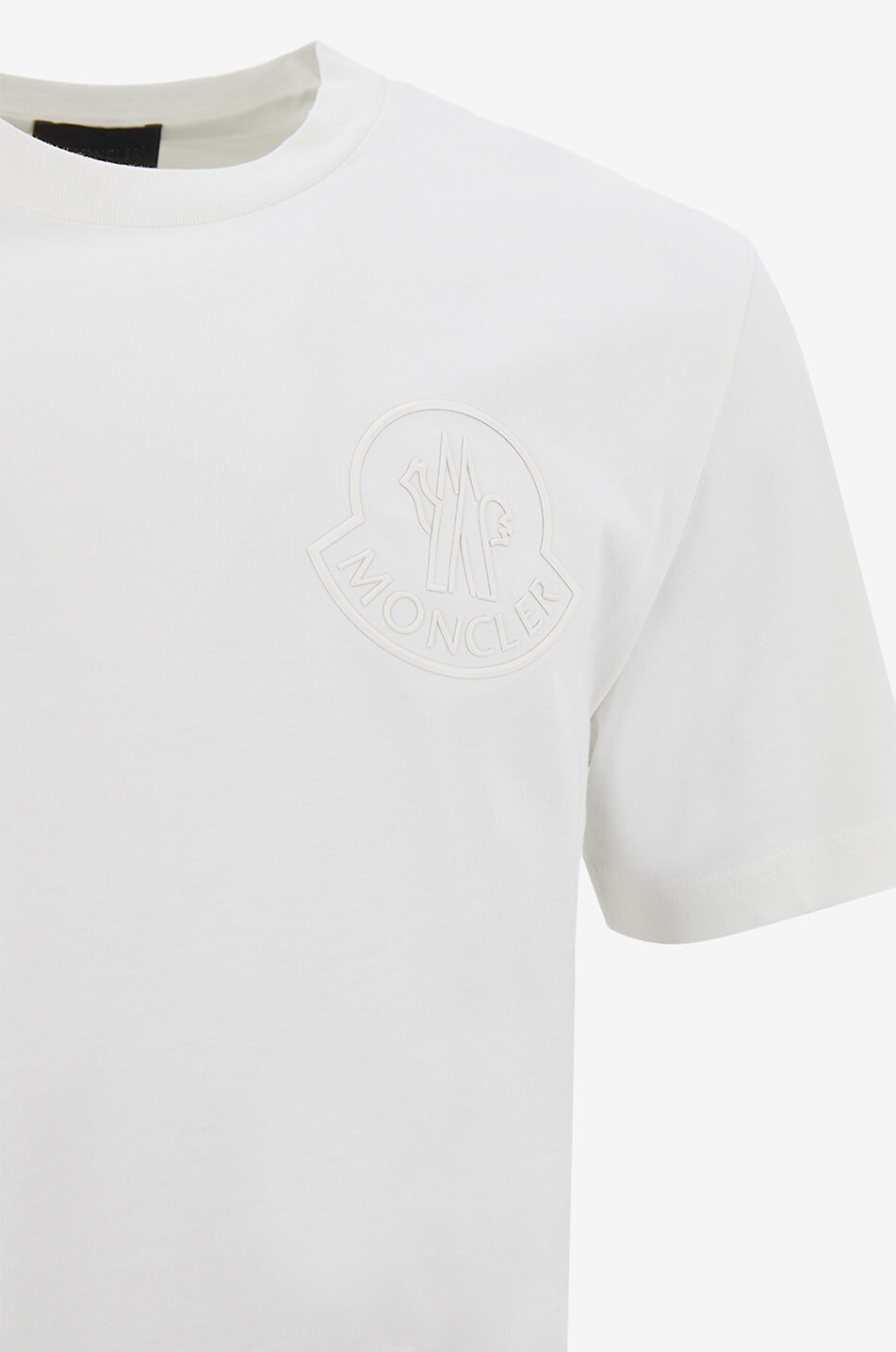 MONCLER Kurzarm-T-Shirt mit 3D-Logo-Applikation Herren WEISS 3