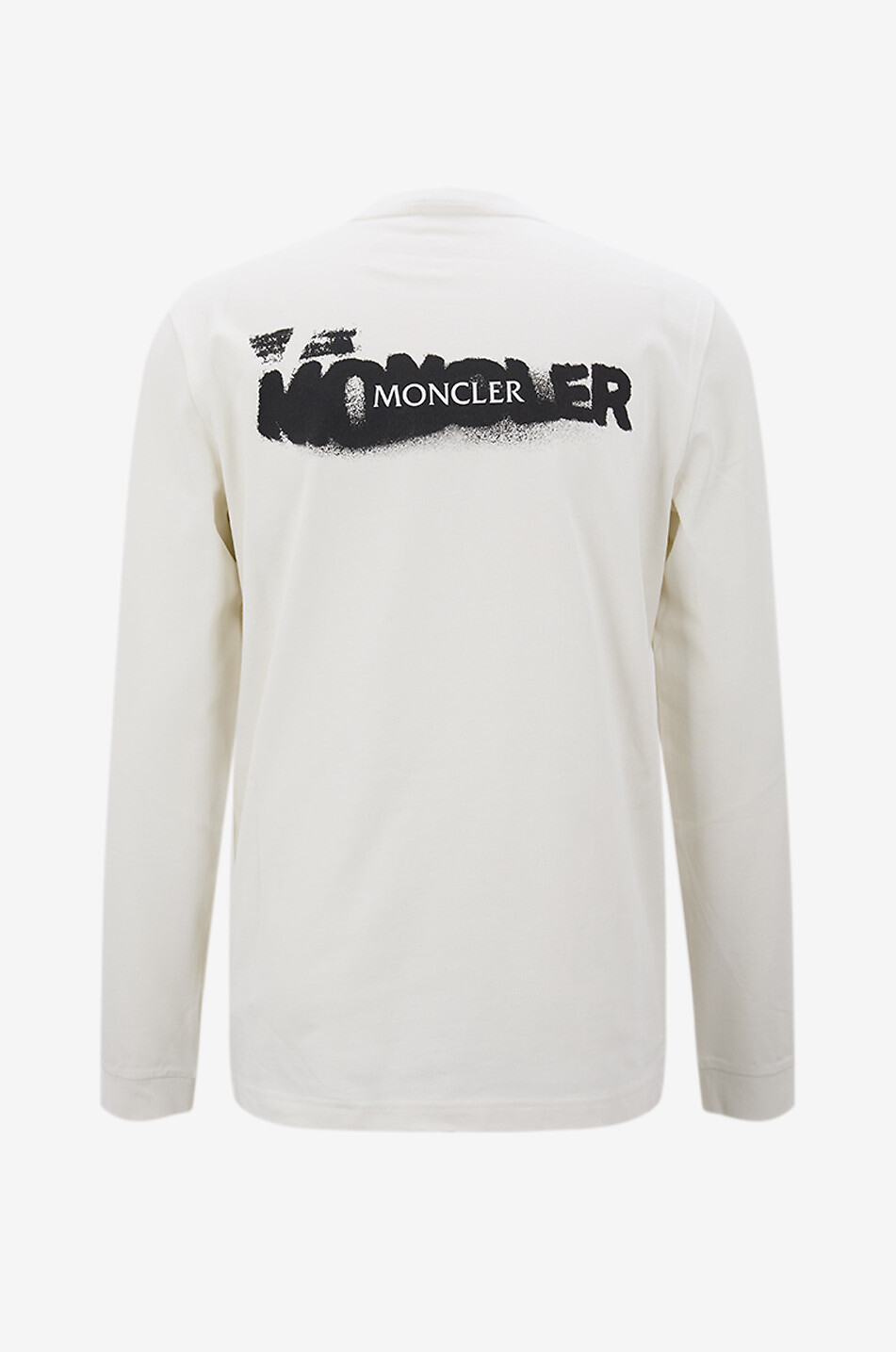 MONCLER T-shirt à manches longues et logo graffiti dans le dos Homme BLANC 2