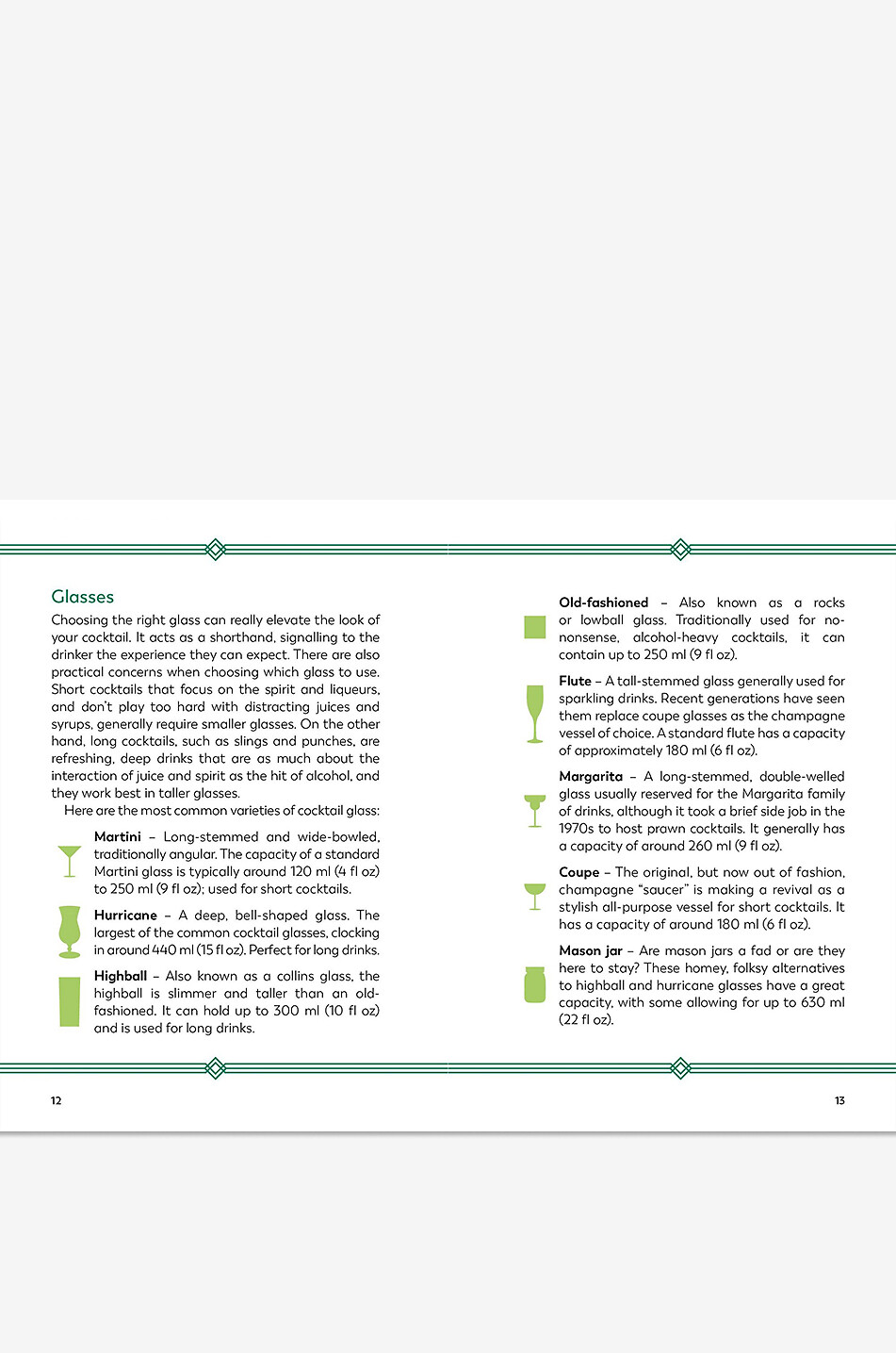 NEW MAGS The Little Book For Cocktail Lovers recipe book Home DARK GREEN 3