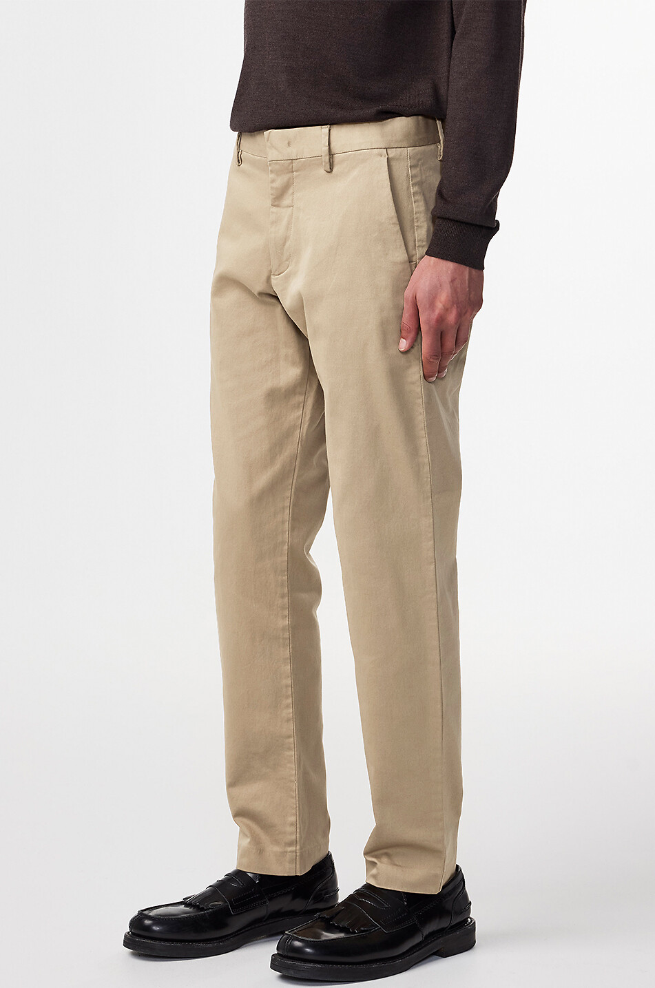 NN07 Pantalon chino fuselé en coton bio Theo Homme BEIGE 4