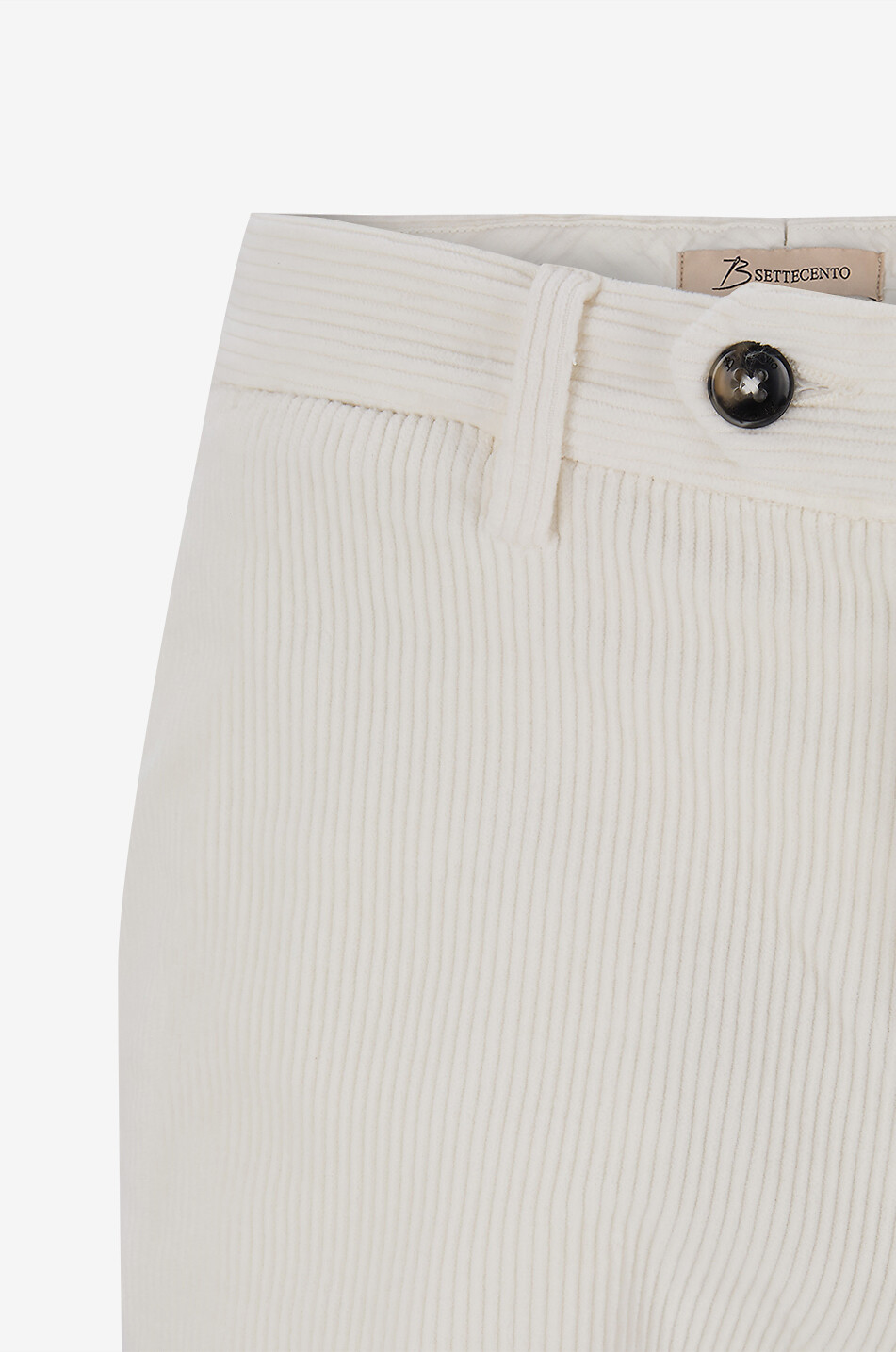 B SETTECENTO Straight corduroy trousers Men EGGSHELL 3