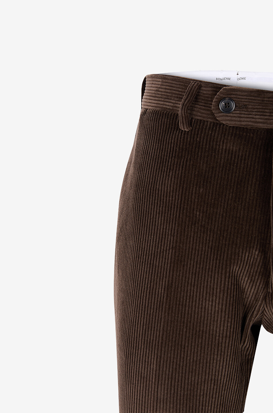 BONGENIE Corduroy slim-leg trousers Men DARK BROWN 3