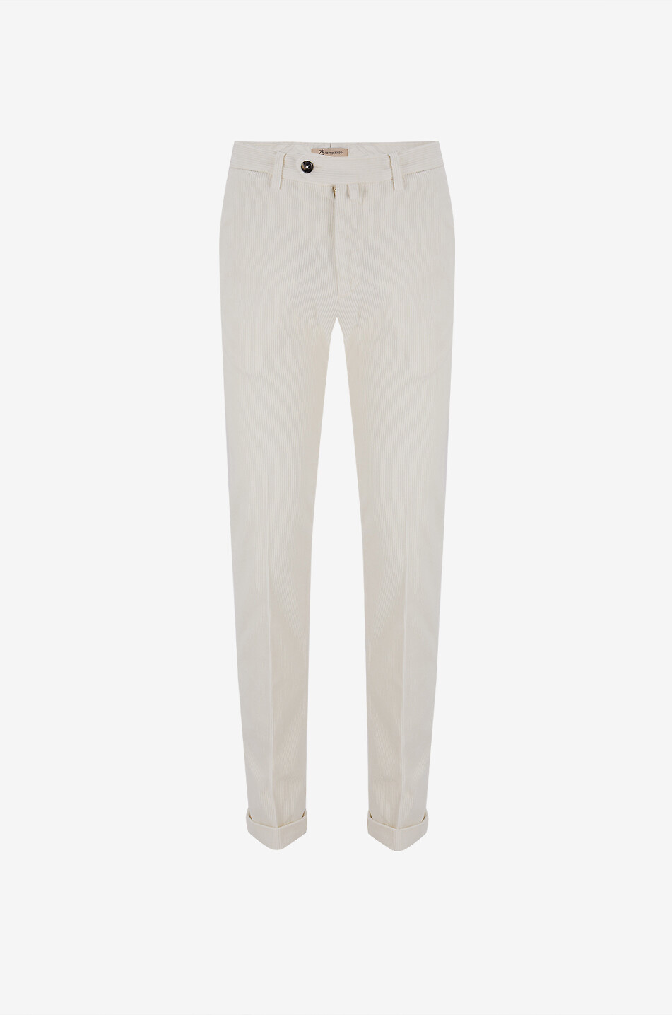B SETTECENTO Straight corduroy trousers Men EGGSHELL 1