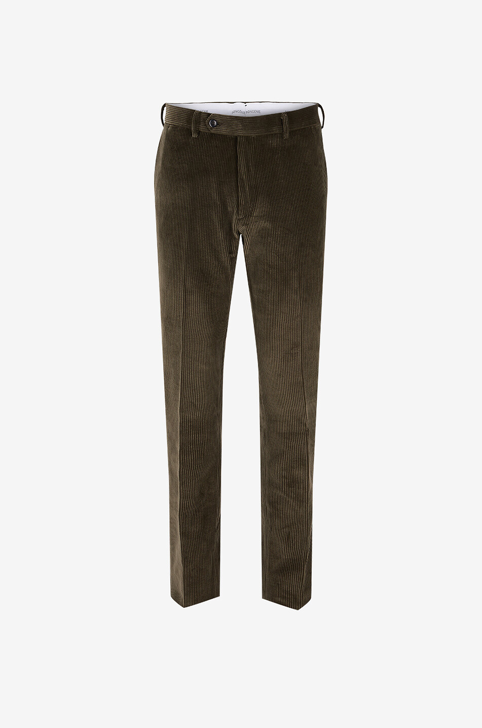 BONGENIE Corduroy slim-leg trousers Men DARK GREEN 1