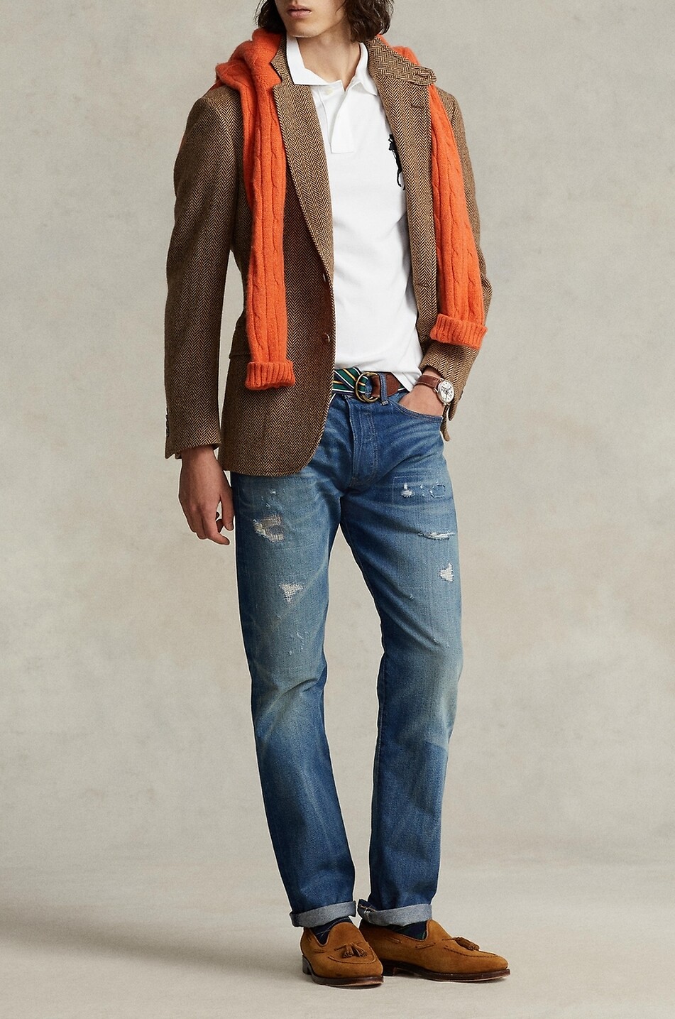 POLO RALPH LAUREN Polo aus Baumwollstrick mit gesticktem Logo Herren WEISS 2