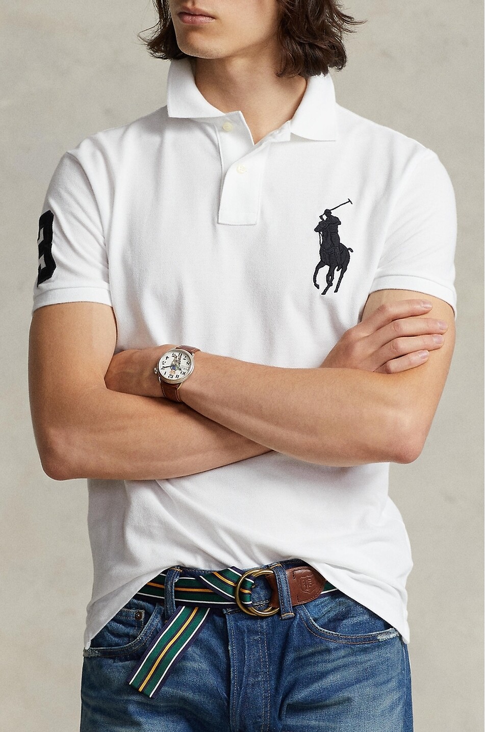 POLO RALPH LAUREN Polo aus Baumwollstrick mit gesticktem Logo Herren WEISS 5