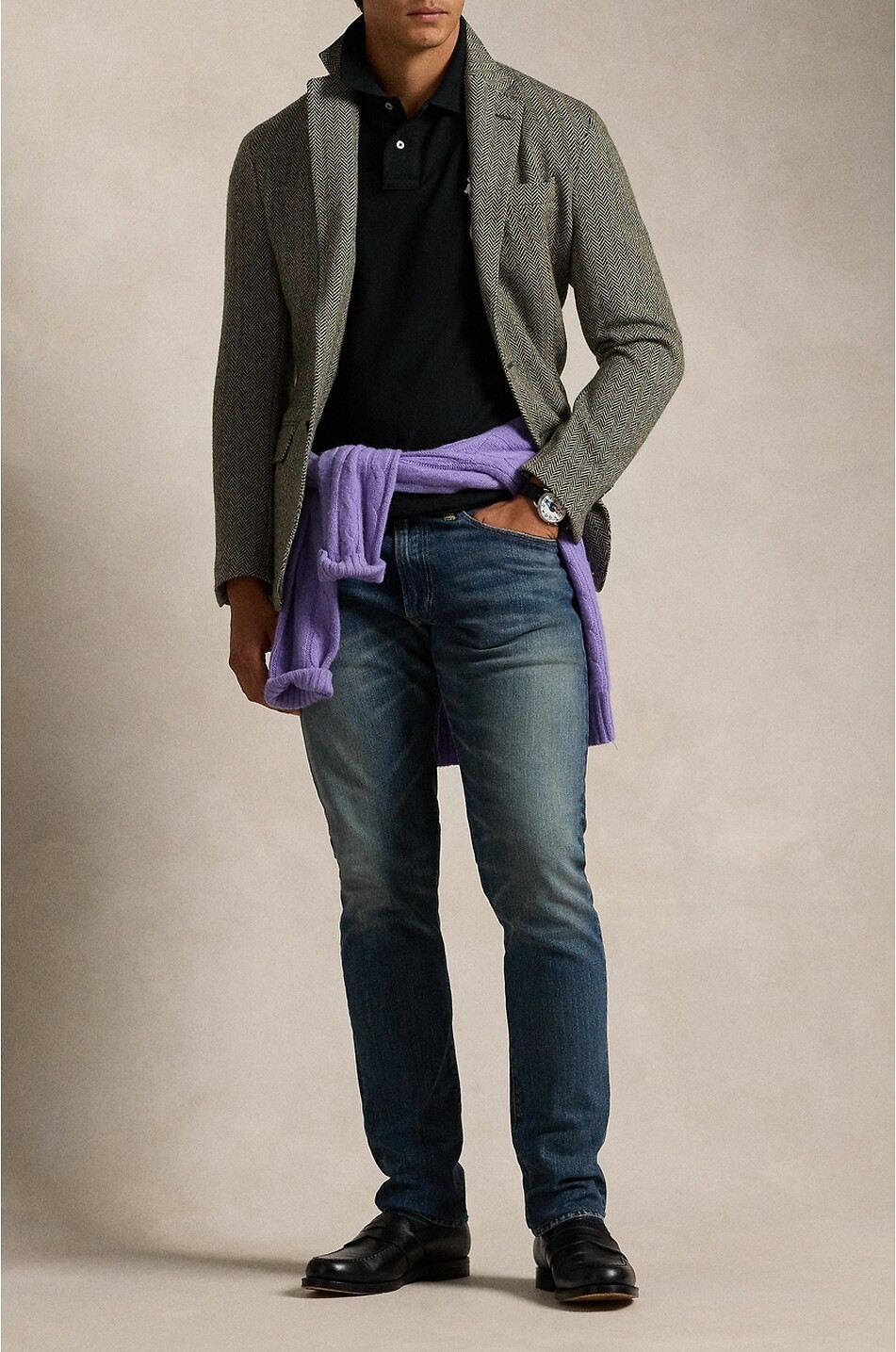 POLO RALPH LAUREN Polo aus Baumwollstrick mit gesticktem Logo Herren SCHWARZ 3