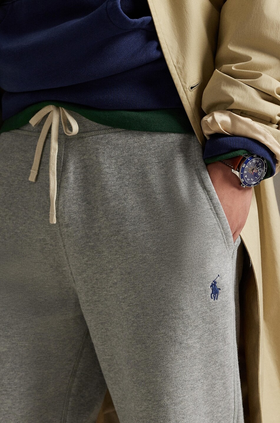 POLO RALPH LAUREN Pantalon de jogging brodé Pony Athlete Pants Homme GRIS 4