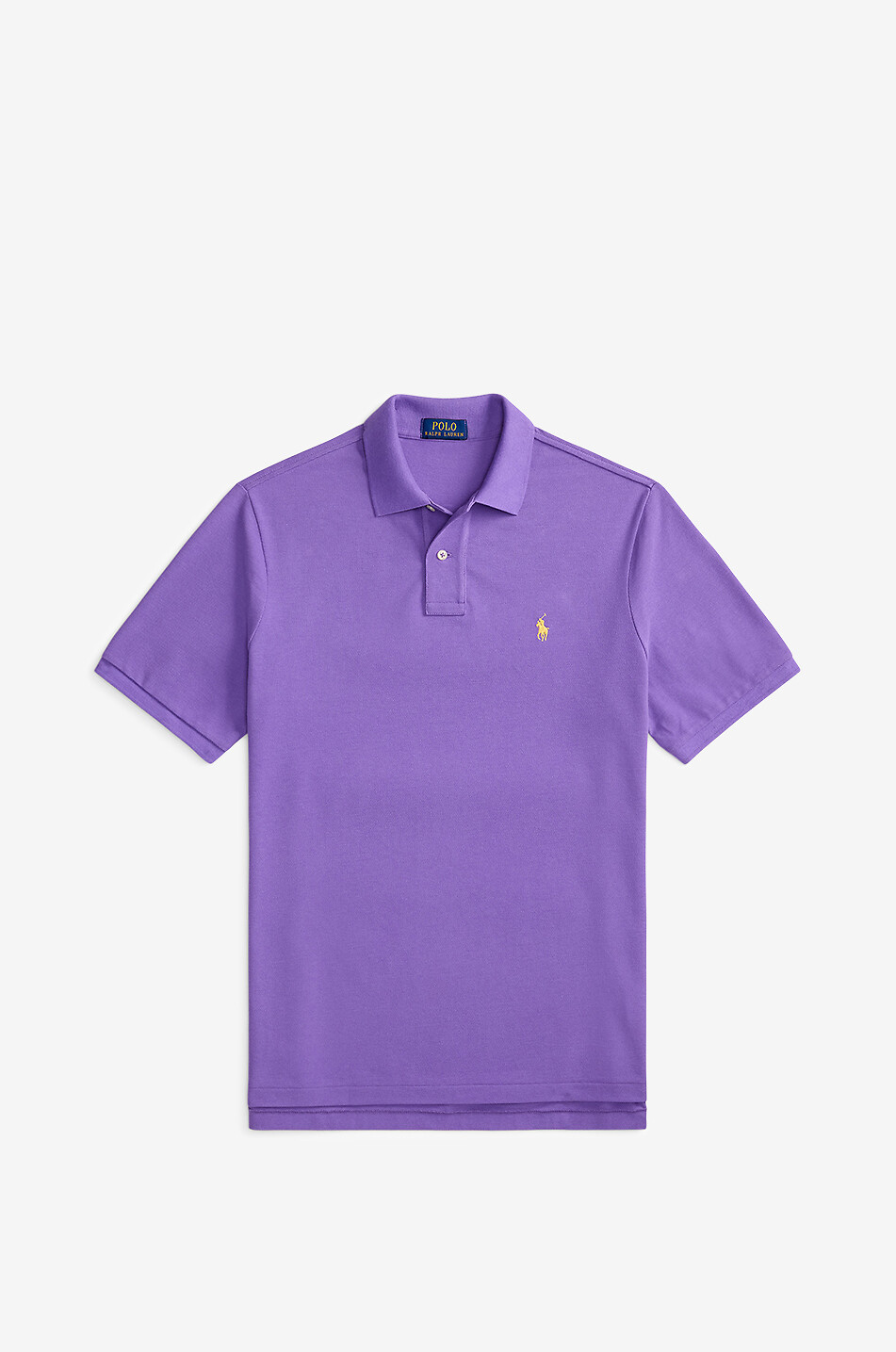 Polohemd aus Baumwollpiqué mit Pony-Stickerei Custom Slim Fit