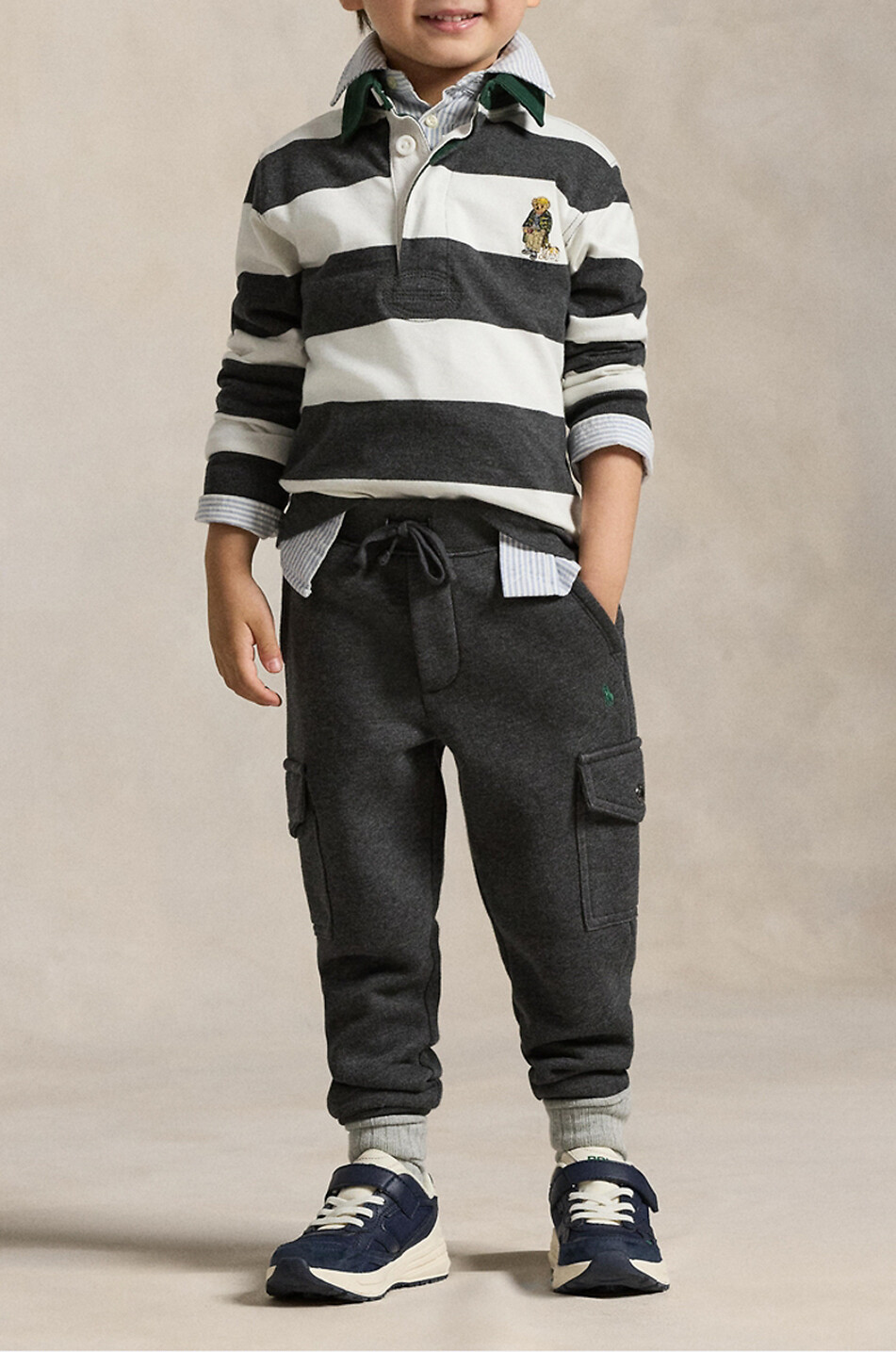 POLO RALPH LAUREN Jungen-Rugbyhemd aus Jersey Polo Bear & Bulldog Junge WEISS 3