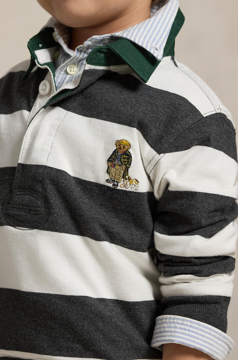 POLO RALPH LAUREN Jungen-Rugbyhemd aus Jersey Polo Bear & Bulldog Junge WEISS 4
