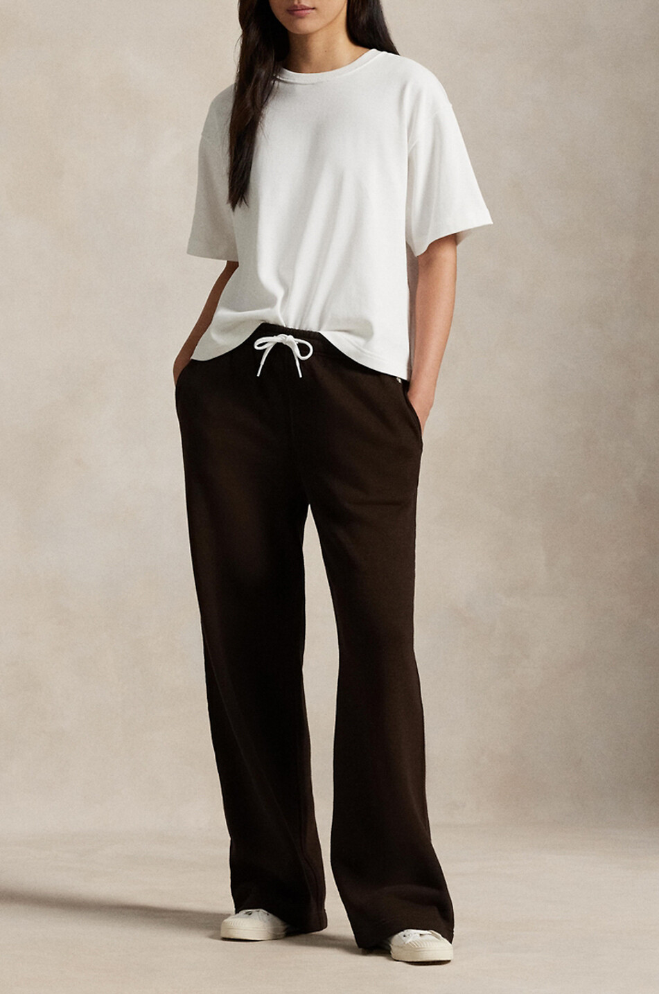 POLO RALPH LAUREN Pantalon de jogging large en molleton Pony Femme MARRON FONCÉ 2