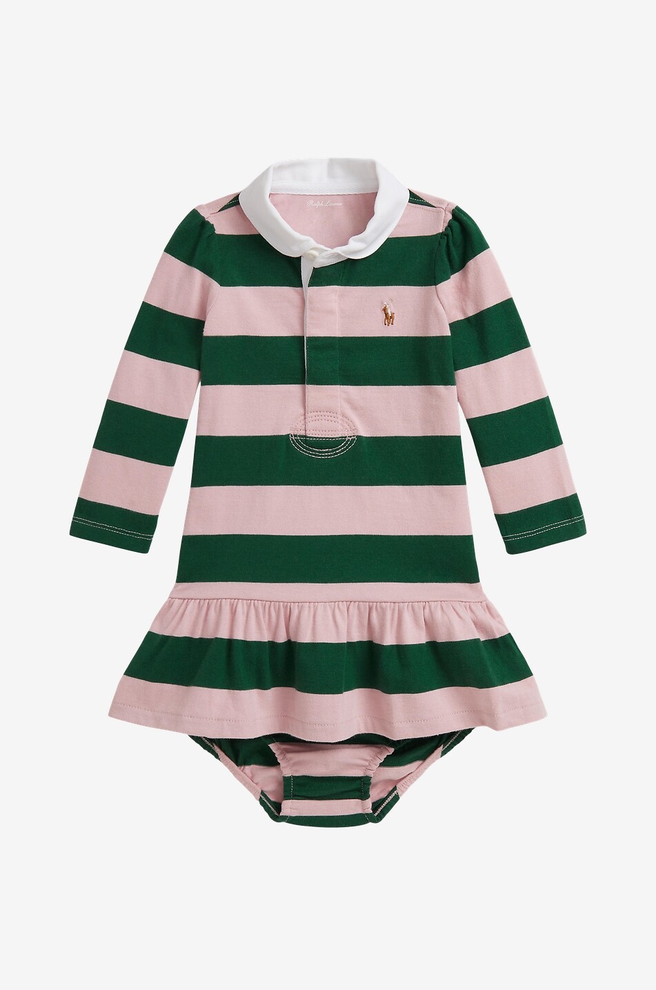Robe bébé en jersey rayé Rugby