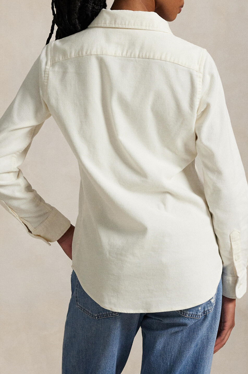 POLO RALPH LAUREN Slim-Fit-Hemd aus Cordsamt Pony Damen CREMEFARBEN 3