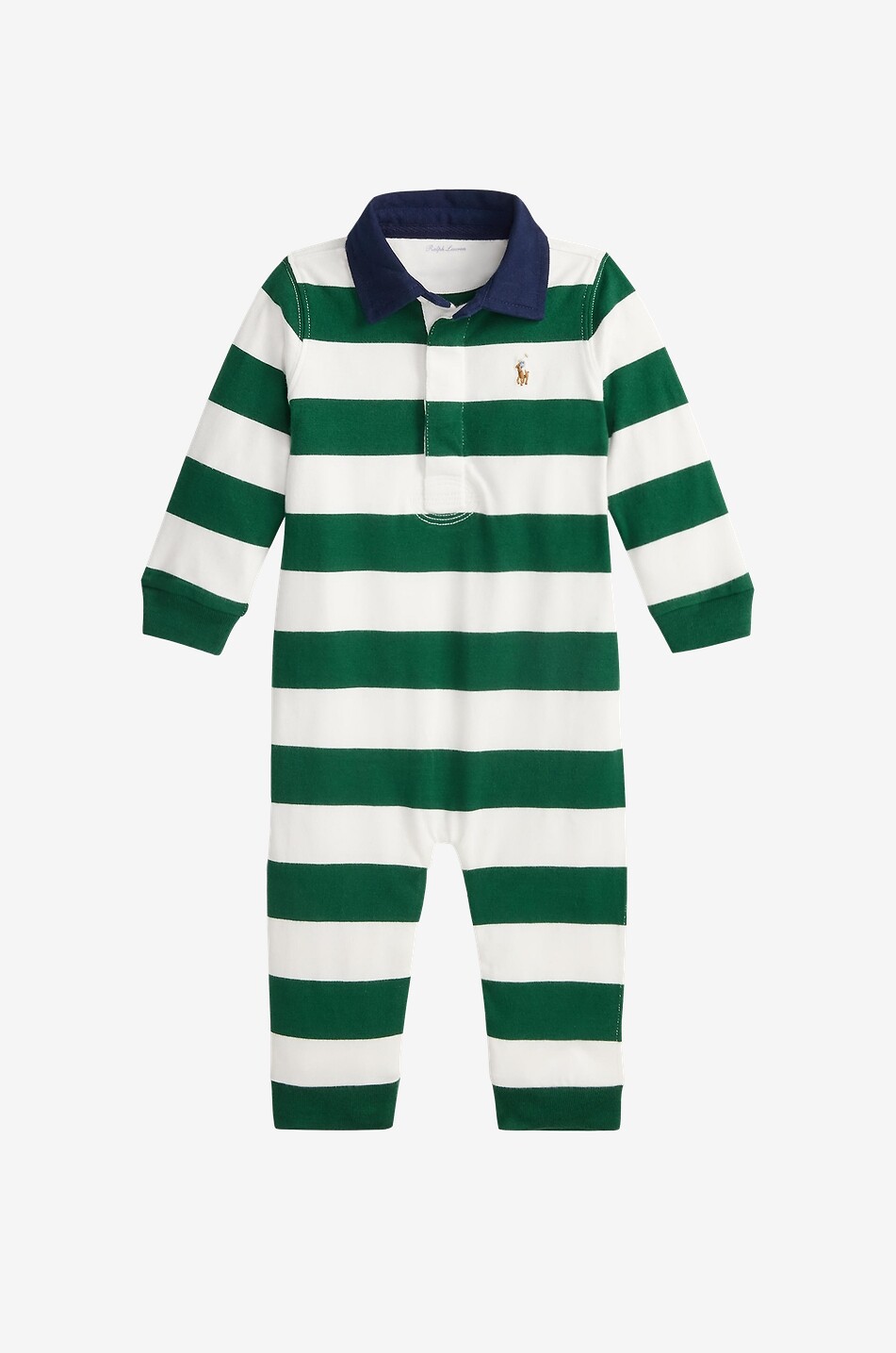 POLO RALPH LAUREN Combinaison rayée en jersey bébé Rugby Bébé VERT 1